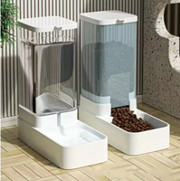 1pc/2pcs Automatic Dog Feeder/Water Dispenser, Plastic Gravity Dog Food And Water Dispenser Set