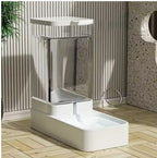 1pc/2pcs Automatic Dog Feeder/Water Dispenser, Plastic Gravity Dog Food And Water Dispenser Set